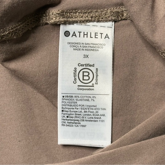 Athleta Outbound Pyrite Brown Mock Neck Sleeveless Cotton Tank Top 882327 3X - Picture 9 of 10